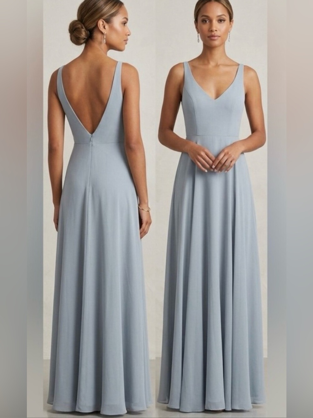 Show Me Your MuMu Pale Blue V-Neck Maxi Dress